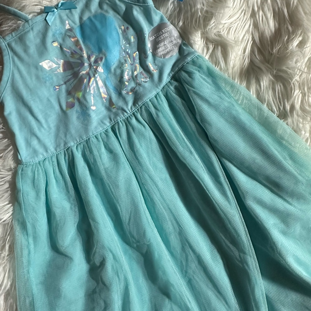 Blue Sleeveless Dress with Sparkle Design